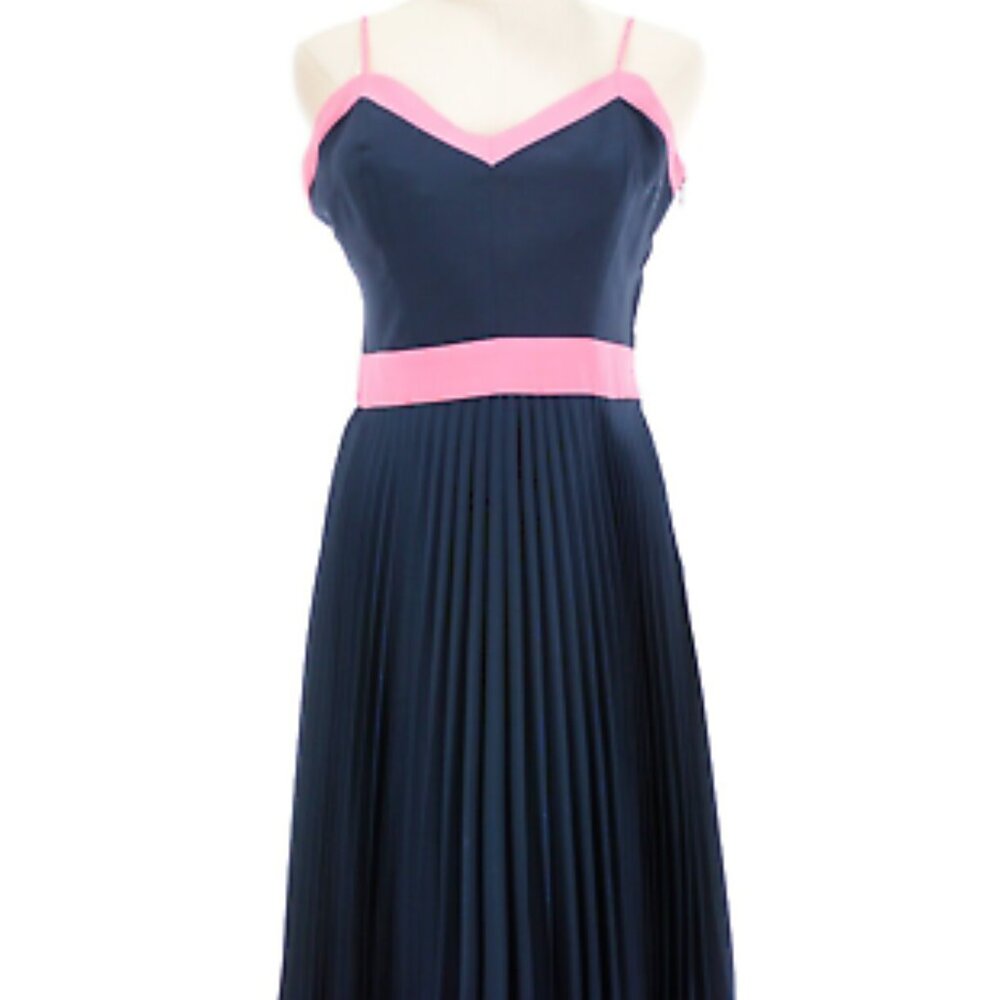 Milly NWT Jill Pleat Poly Dobby GGT Dress Size 10